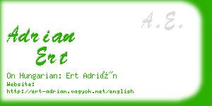 adrian ert business card